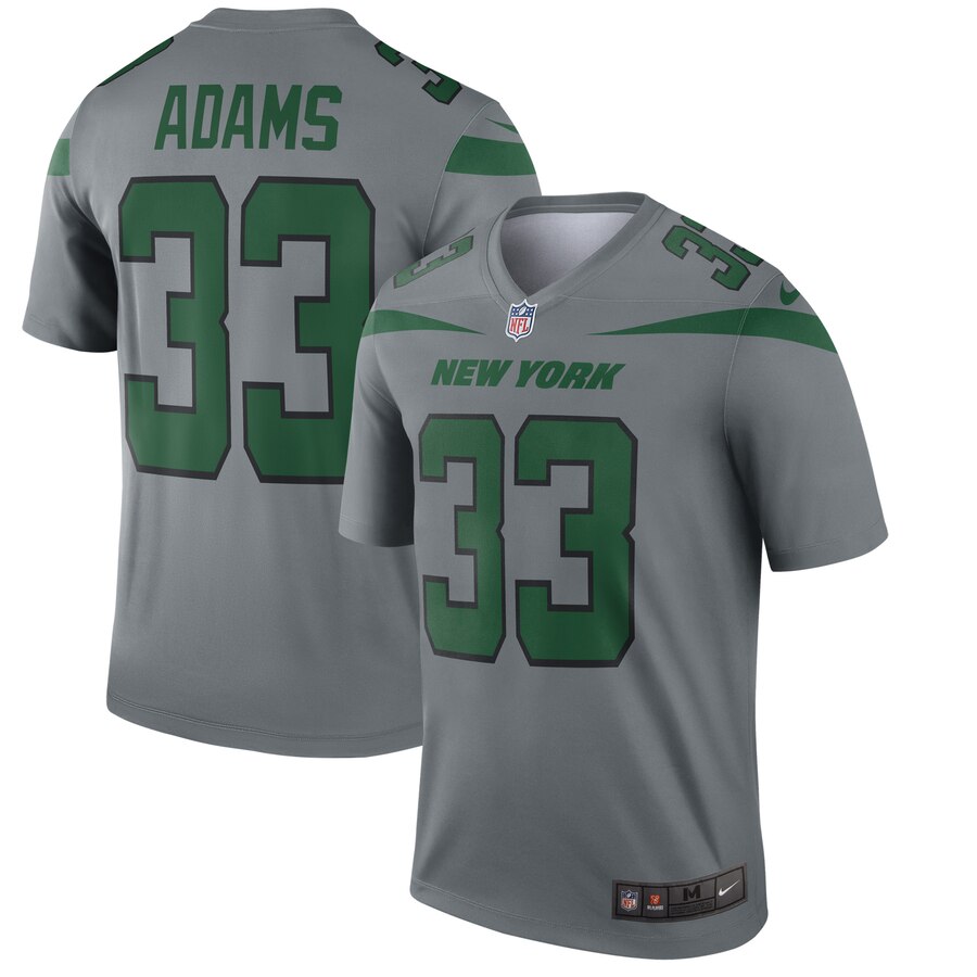 Men New York Jets 33 Adams grey Nike Limited Player NFL Jerseys